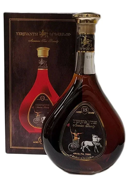 YEREVANTSI BRANDY ARMENIAN GFT PK W/ 2 GLASSES 10YR 750ML